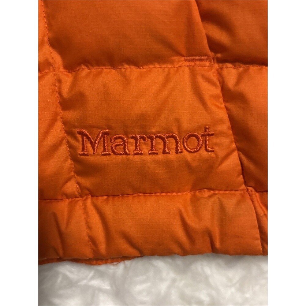 marmot 600 fill jacket Orange Sz L Quilted Coat - Picture 2 of 5
